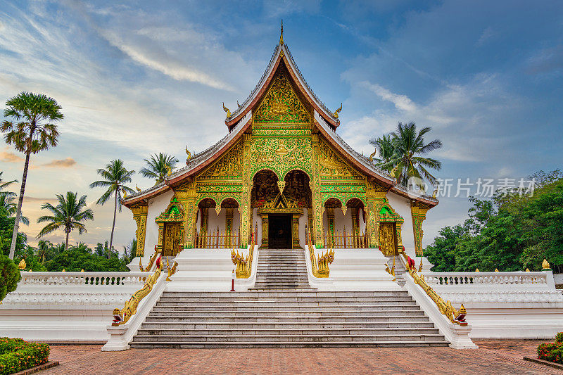 老挝琅勃拉邦的Vat Haw Pha Bang寺庙